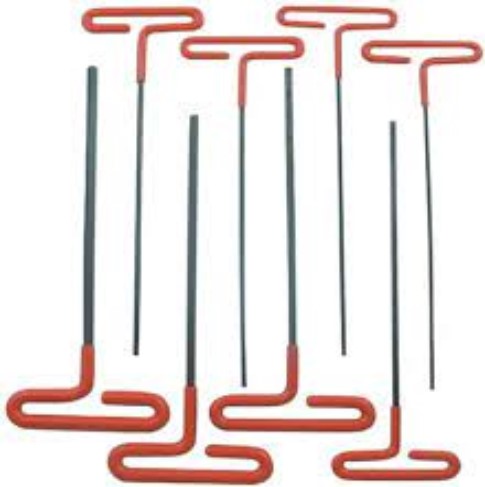 WT9SG 9 IN T-HANDLE HEX KEY SET 8 SIZES