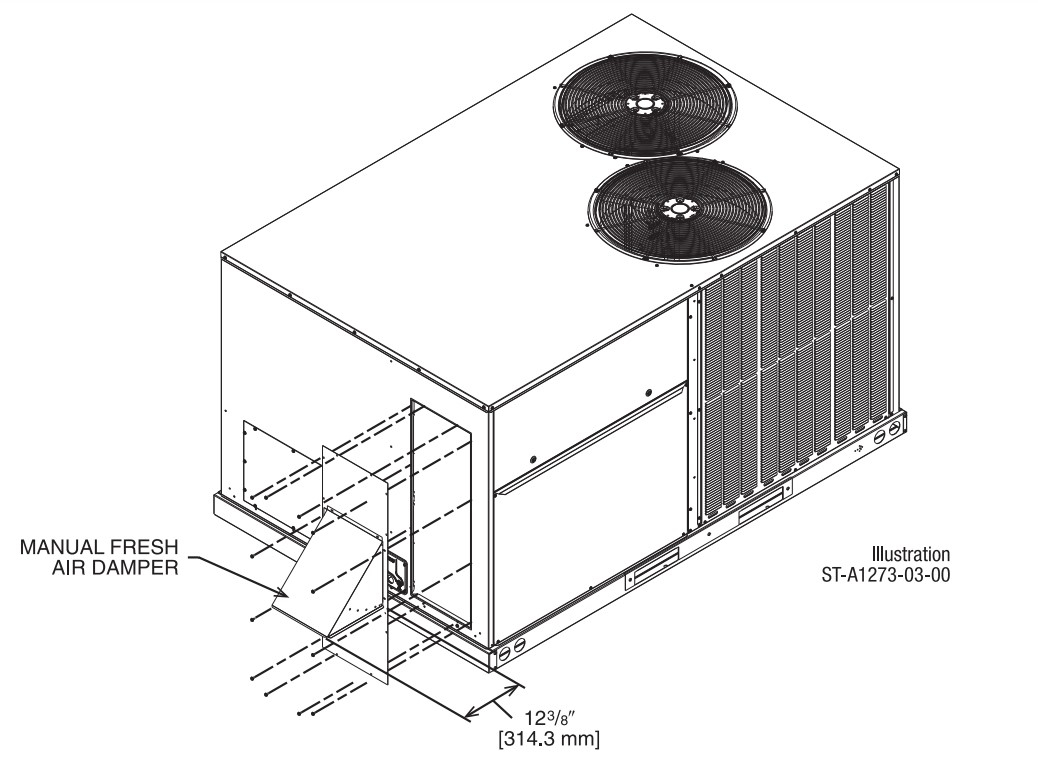 RXRF-ADA1-MANUAL F/A DAMPR 7.5-12T RGED